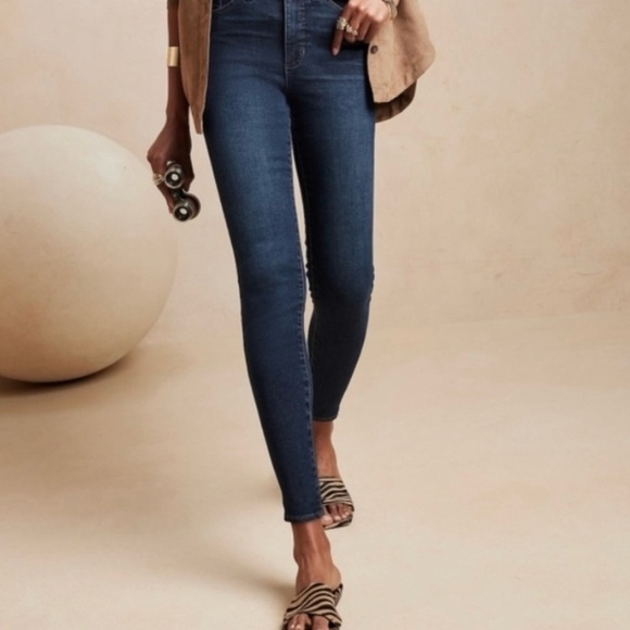 BANANA REPUBLIC Skinny Ankle Blue Jeans—SZ. 26 - Picture 4 of 13